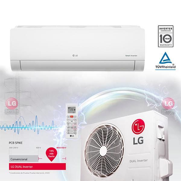 Aire acondicionado inverter de 18K BTU - 70% de ahorro de energía